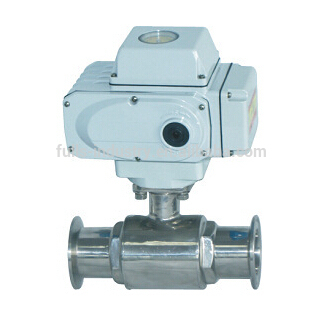 316L Sanitary 2 way ball valve with electric Actuator