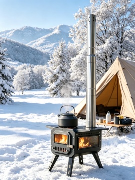 Premium Vertical Drum Wood Grill for Outdoor Cooking