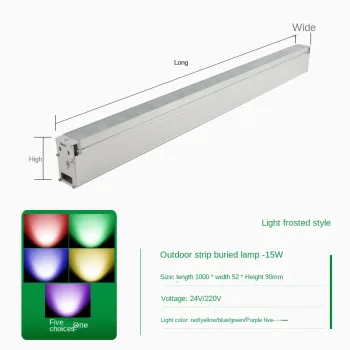 IP67/IP66 Outdoor Facade LED Linear Lights: RGB, RGBW, DMX Compatible with DC24V Power and 12W Luminosity