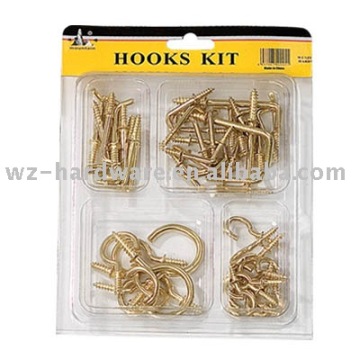 cup hook(pvc packing,brass plated)