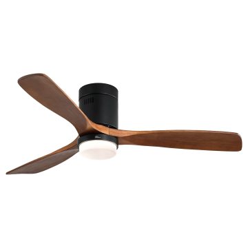 52 Inch Low Profile Ceiling Fan with Wood Blades and Light - Amazon Best Seller