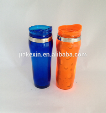 14oz Clear Curve Double Wall Magic Insulated Plastic Coffee Mug