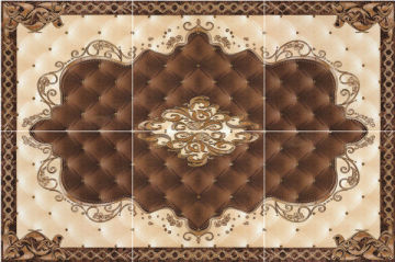 polished crystal tiles with golden line