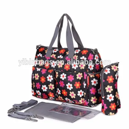 Hot Sale 100% Eco-Friendly Reusable Cute Diaper Bags With Transfer Printing