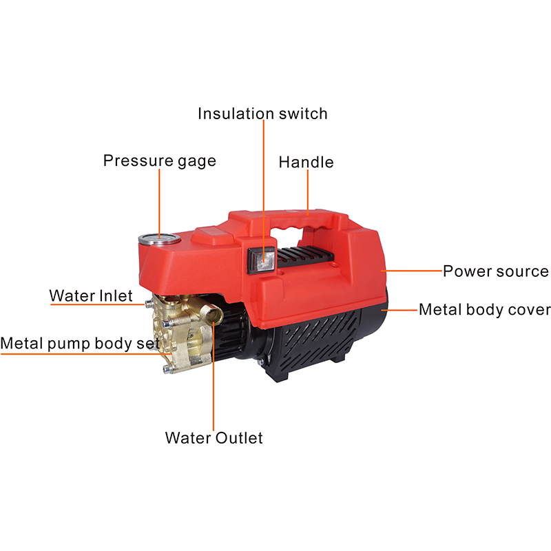 Heißverkauf Elektrisch Automatisch tragbarer Pumpmotor Induktion Autowaschdruckreiner Maschine