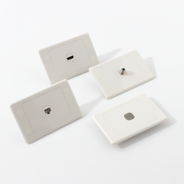 Single Port Universal Wall Socket with RJ45 Jack Connector for AUS and USA