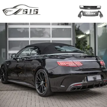 SClass W217 C217 S63 Coupe Rear Diffuser with Exhaust Tips - Auto Body Parts