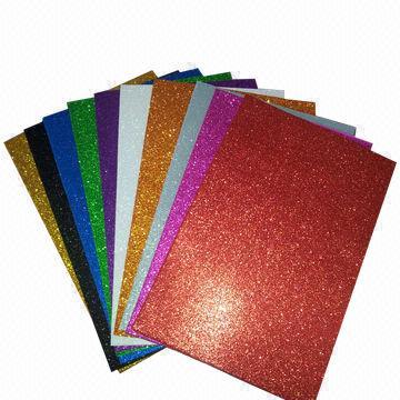 EVA glitter sheets, various in colors and size, good materials for school projects