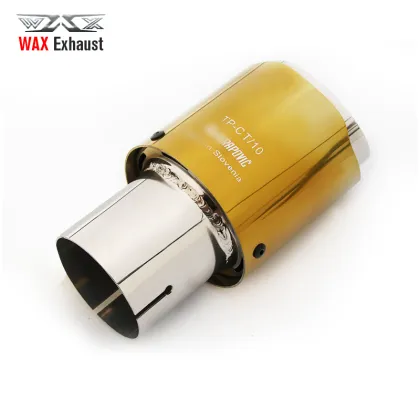 AK Stainless Steel Chromed Golden Exhaust Muffler Tips for Enhanced Performance