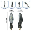 LiuHJG Universal 12V Motorcycle Indicator Light Waterproof LED Auxiliary Turn Signal Light