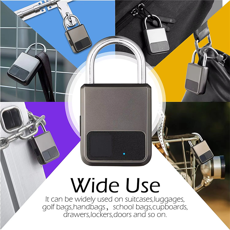 7 smart finger print padlock