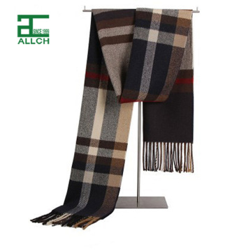 2023 New Designer Warm Soft Pashmina Plaid Tassel Scarf for Winter