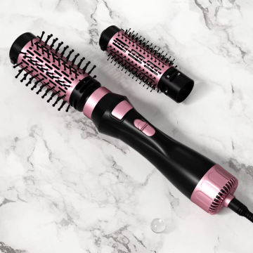 Professional 2-in-1 Hair Straightener Brush - Hot Air Styler for Home Use