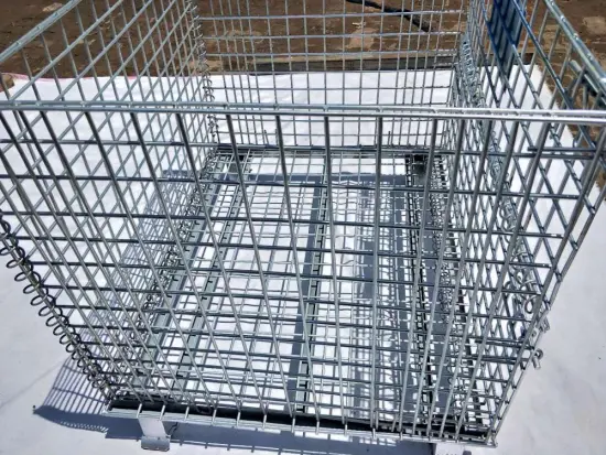Folded galvanized wire container
