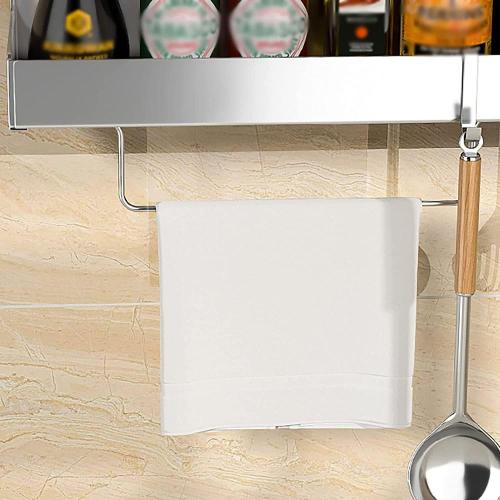 Wall Mount Spice Rack With Hooks/60CM