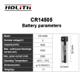 CR14505使い捨てバッテリー3V 1600MAH Limno2バッテリー