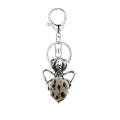 Dalmation Jasper 13X18mm Cabs Antique Silver Alloy Spider Pendant Necklace 45cm Black Cord