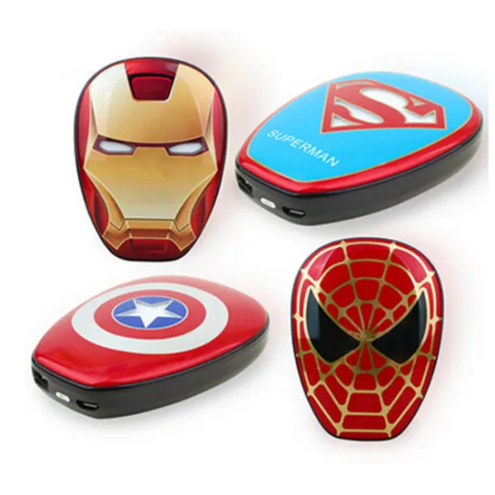 New Arrival Captain America, Superman, Iron man, Spide-Man, Batman Portable Charger power bank