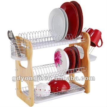 DC-93CW 2 TIER OAKEN DISH RACK