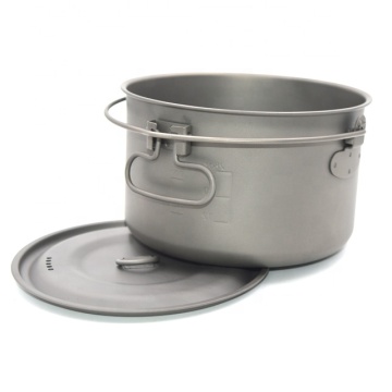 Foldable Handle Camping Titanium Pot