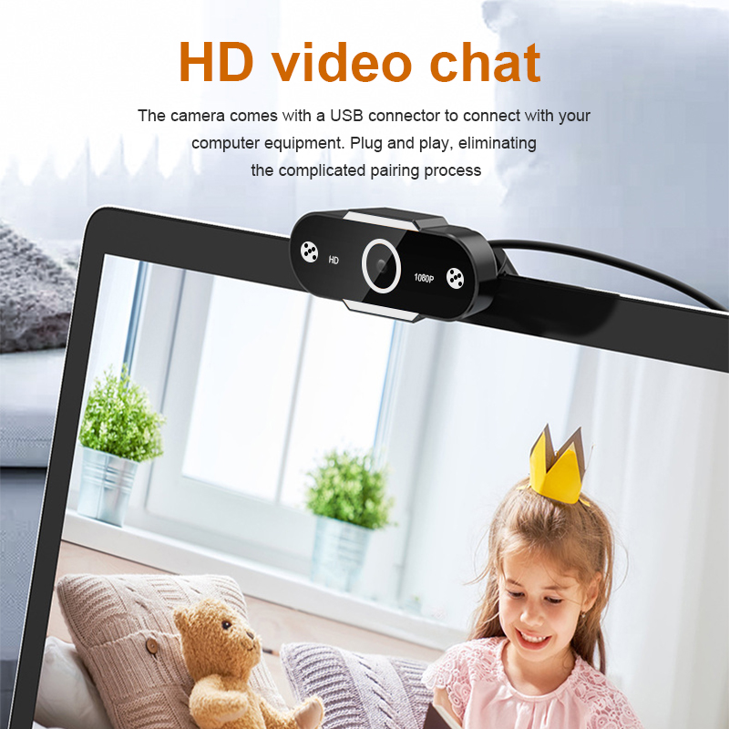 Autofocus HD 1080P Webcam 2K Computer PC Web Camera With Microphone For Live Broadcast Video Calling Conference Work Camara Web
