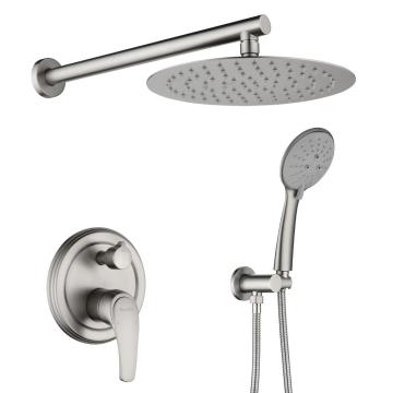 SHAMANDA Brushed Nickel Wall Mount Shower Set