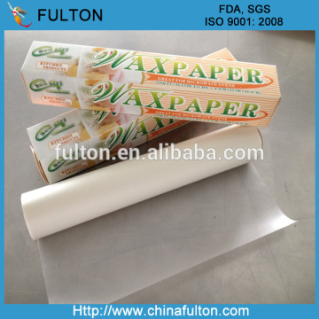 bleached coloured wax waxing paper/high quality wax paper for wrapping food/wax wrapping paper
