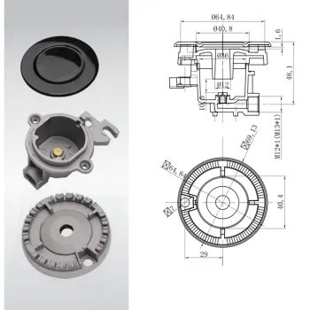 Iron Cover Gas Stove Parts for 75mm Gas Cooktop Burner