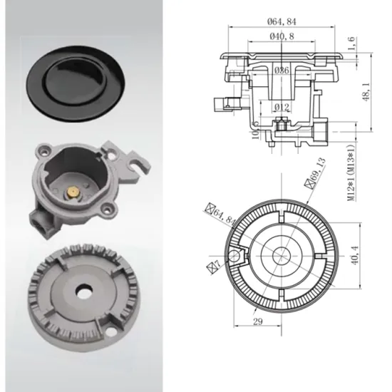 Iron Cover Gas Stove Parts for 75mm Gas Cooktop Burner