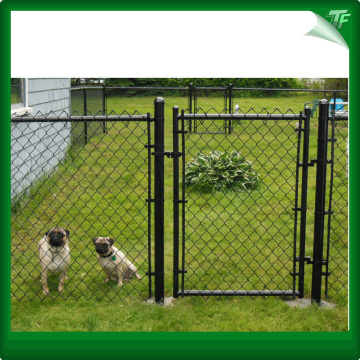 Green angle post chain link fence