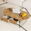 Modern Coffee Table with Drawer and Storage Space