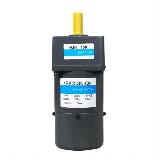 25W 80MM 4RK25GN AC Induction Brake Motor Electromagnetic AC Reduction Motor with Brake 110V/220V/380V Single Phase