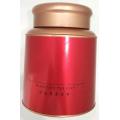 Red Coffee Tin Can with Double Lid