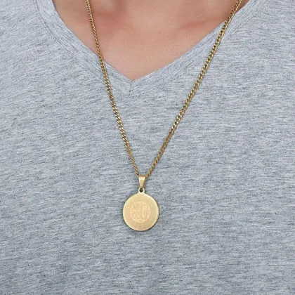 Muslim Pendant Jewelry Allah Necklace Gold Mens