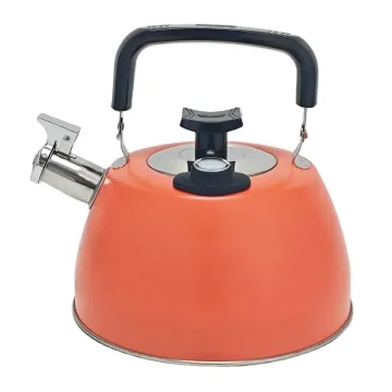 Stainless Steel Whistling Kettle with Capsule Bottom and Thermometer