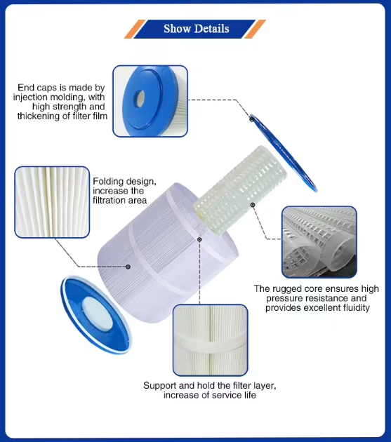 PE pool filter details