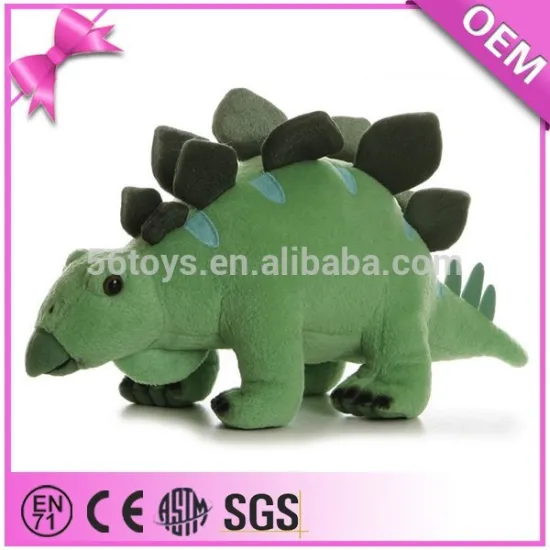 OEM cute giant dinosaur toy, green dinosaur plush toy for kids