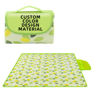 Custom Printed Foldable Waterproof Beach Blanket for Camping and Picnics