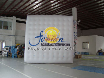 Customized Inflatable Advertising Helium Cube Balloon With Four Sides Digital Printing