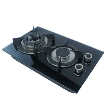 China Mini Glass Top Gas Stove - 2 Burners Built-In Cooker
