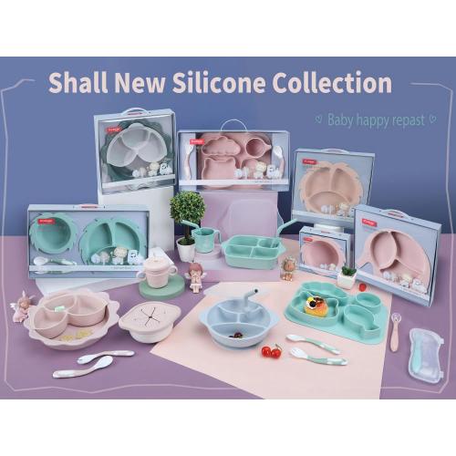 ensemble cuillère et fourchette en silicone pour enfants