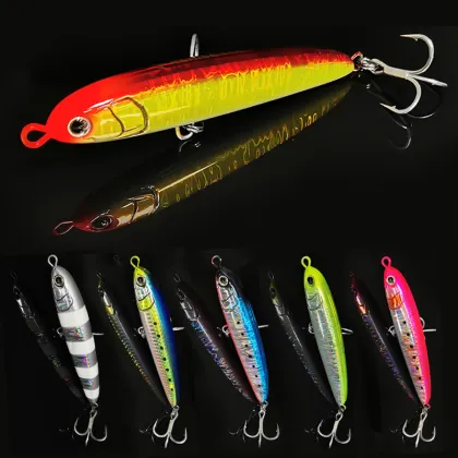 Sea Fishing Sinking Pencil Lure for Kingfish Tuna Amberjack - Newbility 105mm 40g Artificial Bait
