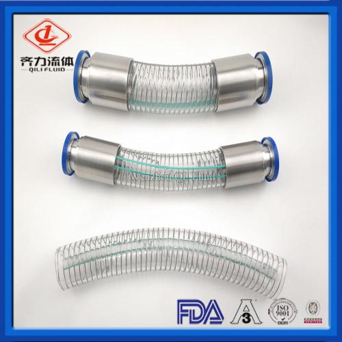 Food liquids hose clear Spiral Wire Reinforced