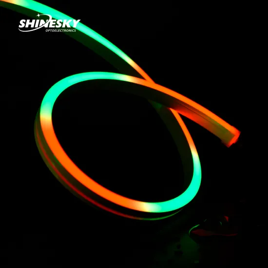 DMX512 Controllable RGBIC 12*20mm IP67 Multi-Color LED Strip Light for Wall Lamps and Garden Neon