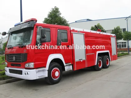 China truck HOWO water fire truck with fire fighting cannon
