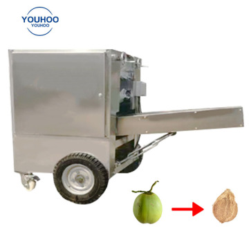 Industrial Automatic Coconut Dehusking Machine and Fresh Coconut Cart for Sale