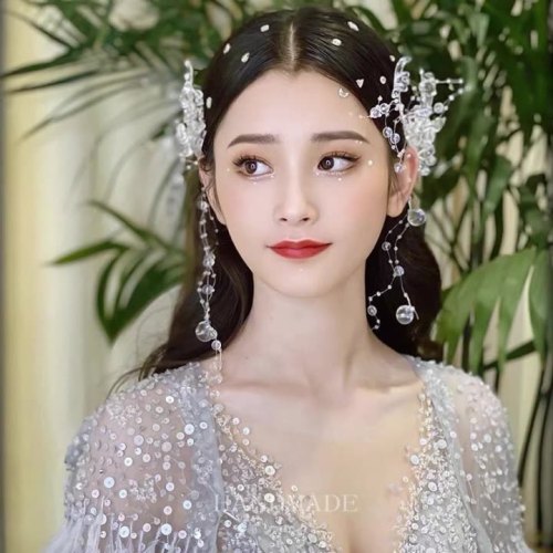 Groothandel Koreaanse prinses Tassel Crystal Hair Clip