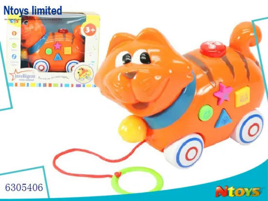 6305406 PULLING BABY CARTOON MUSICAL ANIMAL CAT