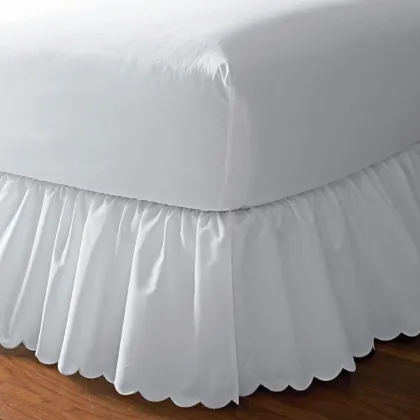 Plain Detachable Ruffled Bed Skirt