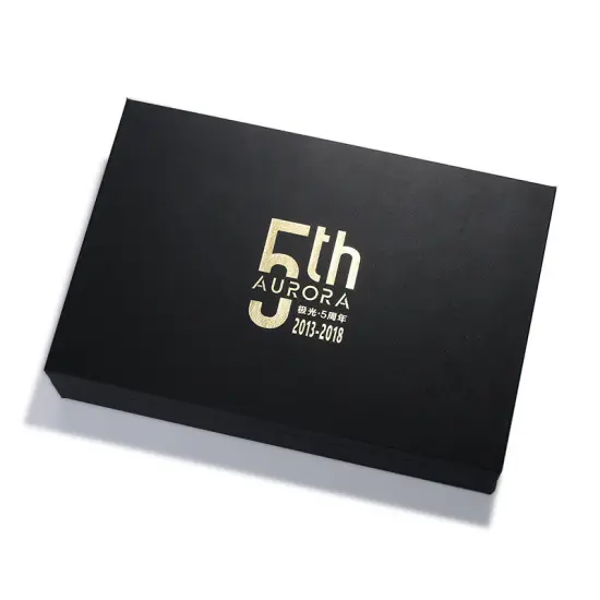 Custom Black Luxury Skin Care Makeup Packaging Gift Box with Magnetic Paper and Velvet Eva Foam Insert
